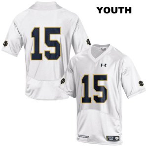 Notre Dame Fighting Irish Youth Phil Jurkovec #15 White Under Armour No Name Authentic Stitched College NCAA Football Jersey VTV3799DL